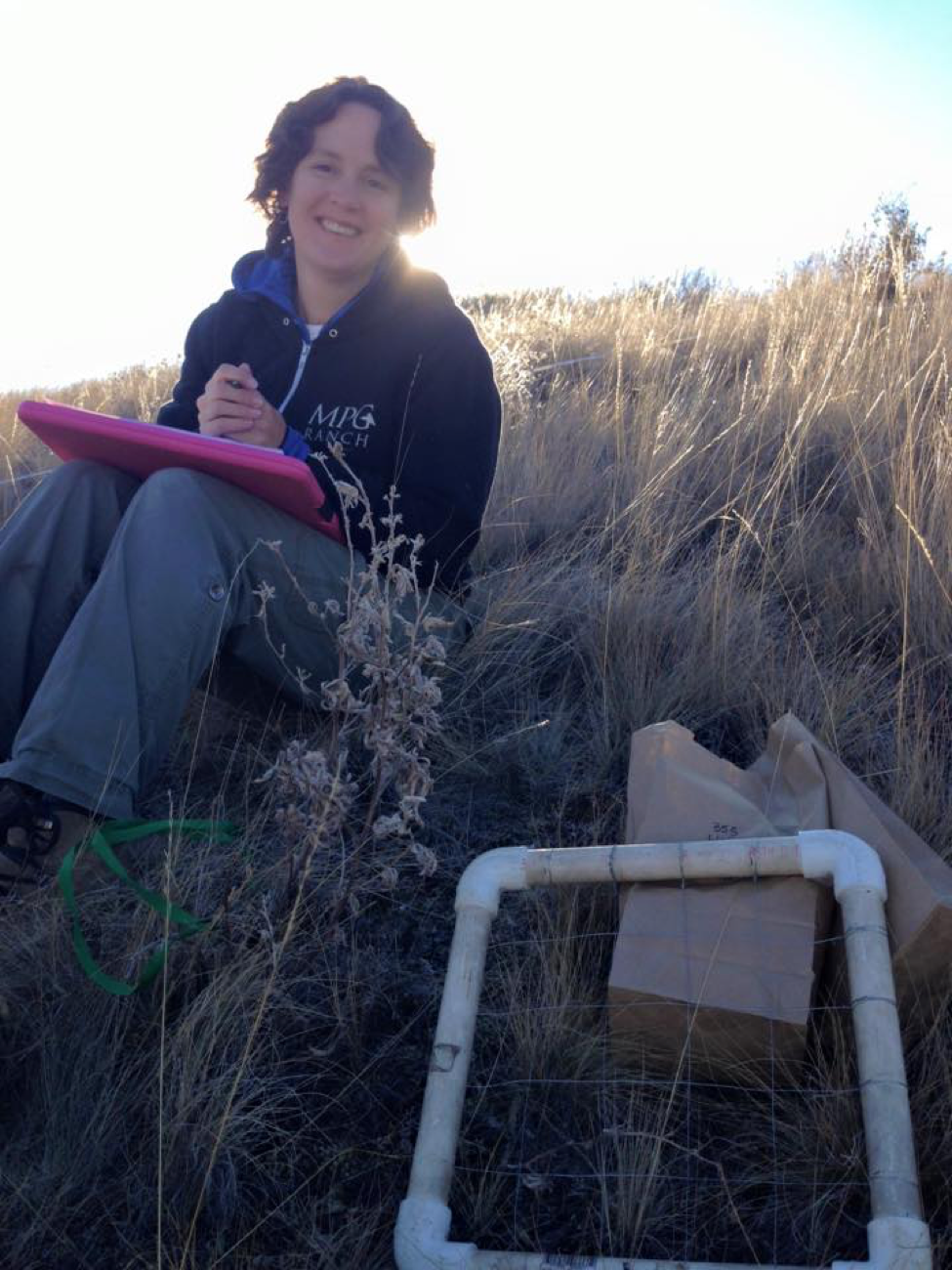 Anita Antoninka surveying biocrusts in Montana